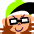 It's a small sprite of MZD's head as an icon that appears on the character select screen. It's a more clean, lineless, but cropped version of the sprite used for the 'chara pop' mod.