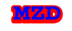 MZD name icon. The letters are blue and the outlines are red.