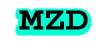 Name icon 'MZD' with black font, thick orange outline, and a secondary white outline.